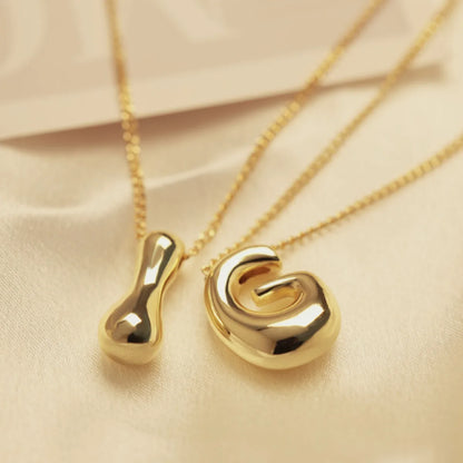 304 Stainless Steel Copper Casual Simple Style Letter Necklace