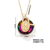 304 Stainless Steel Copper K Gold Plated Inlay Human Artificial Crystal Zircon Pendant Necklace