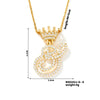 304 Stainless Steel Copper K Gold Plated Inlay Letter Zircon Pendant Necklace