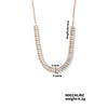 304 Stainless Steel Copper K Gold Plated Rhodium Plated Inlay Lattice Zircon Necklace