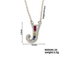 304 Stainless Steel Copper Rhodium Plated Hip-Hop Vacation Shiny Plating Inlay Letter Zircon Pendant Necklace