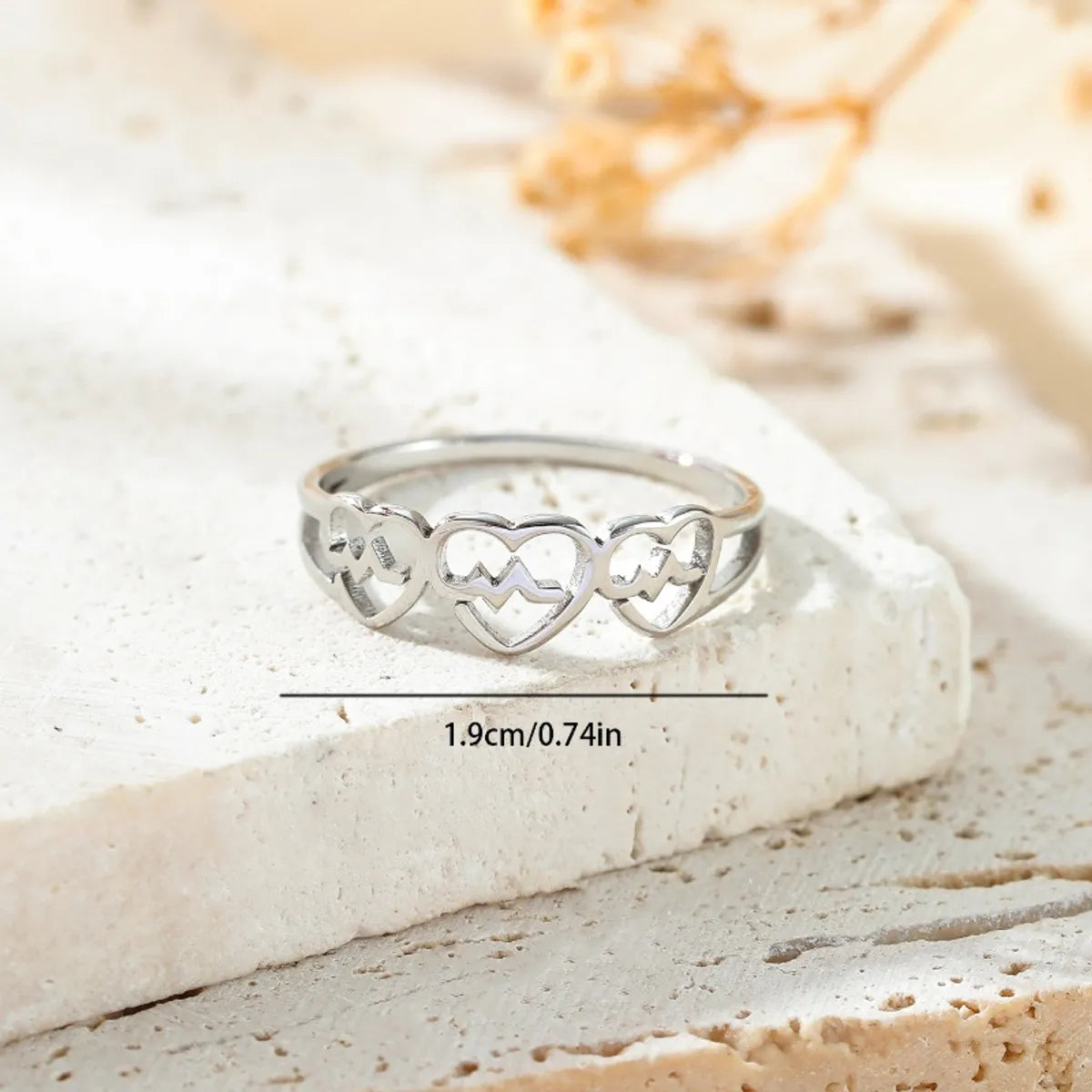 304 Stainless Steel French Style Simple Style Hollow Out Inlay Star Heart Shape Butterfly Zircon Rings