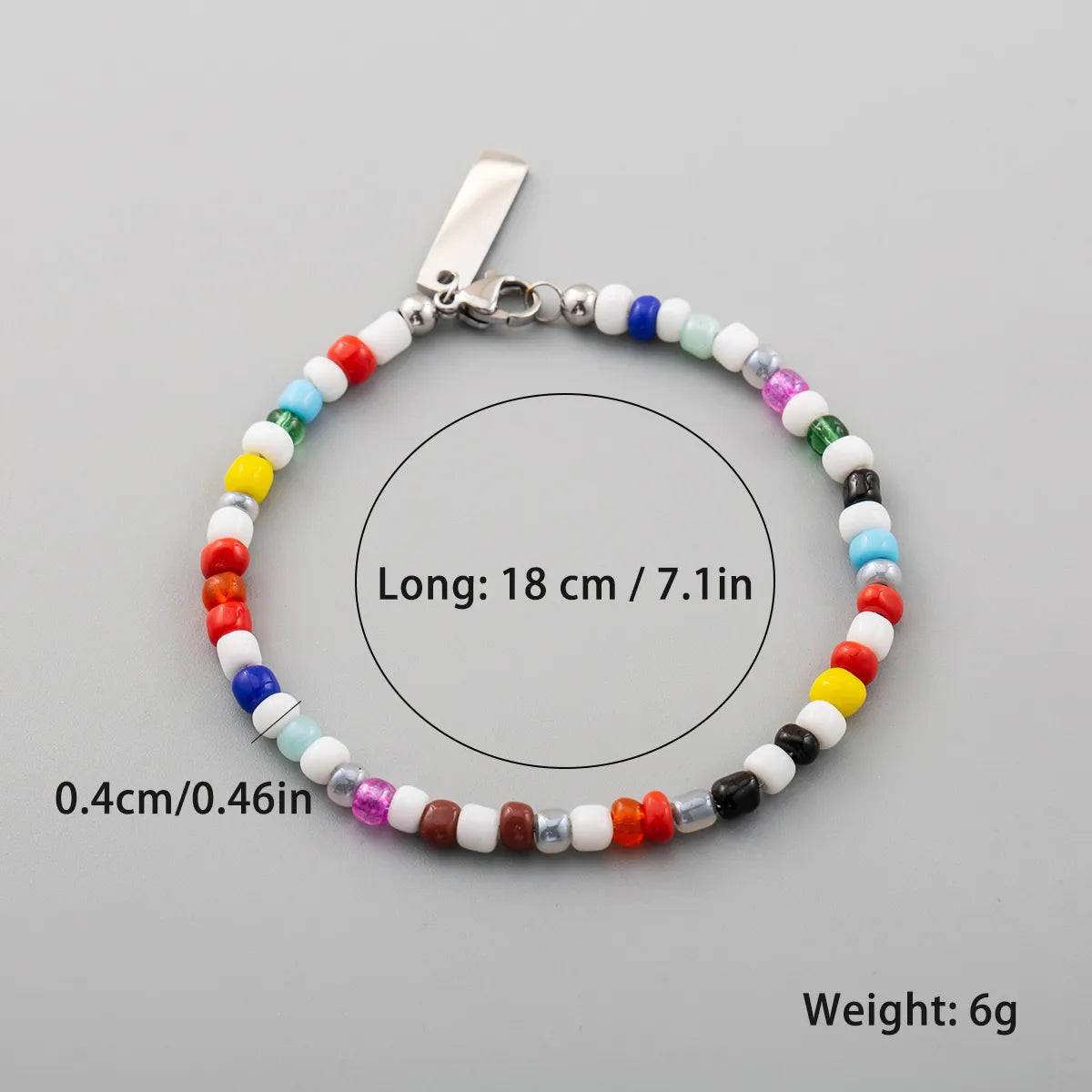 Casual Vacation Beach Geometric 304 Stainless Steel Glass Bracelets In Bulk