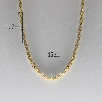 304 Stainless Steel Gold Plated Basic Modern Style Classic Style Solid Color Necklace