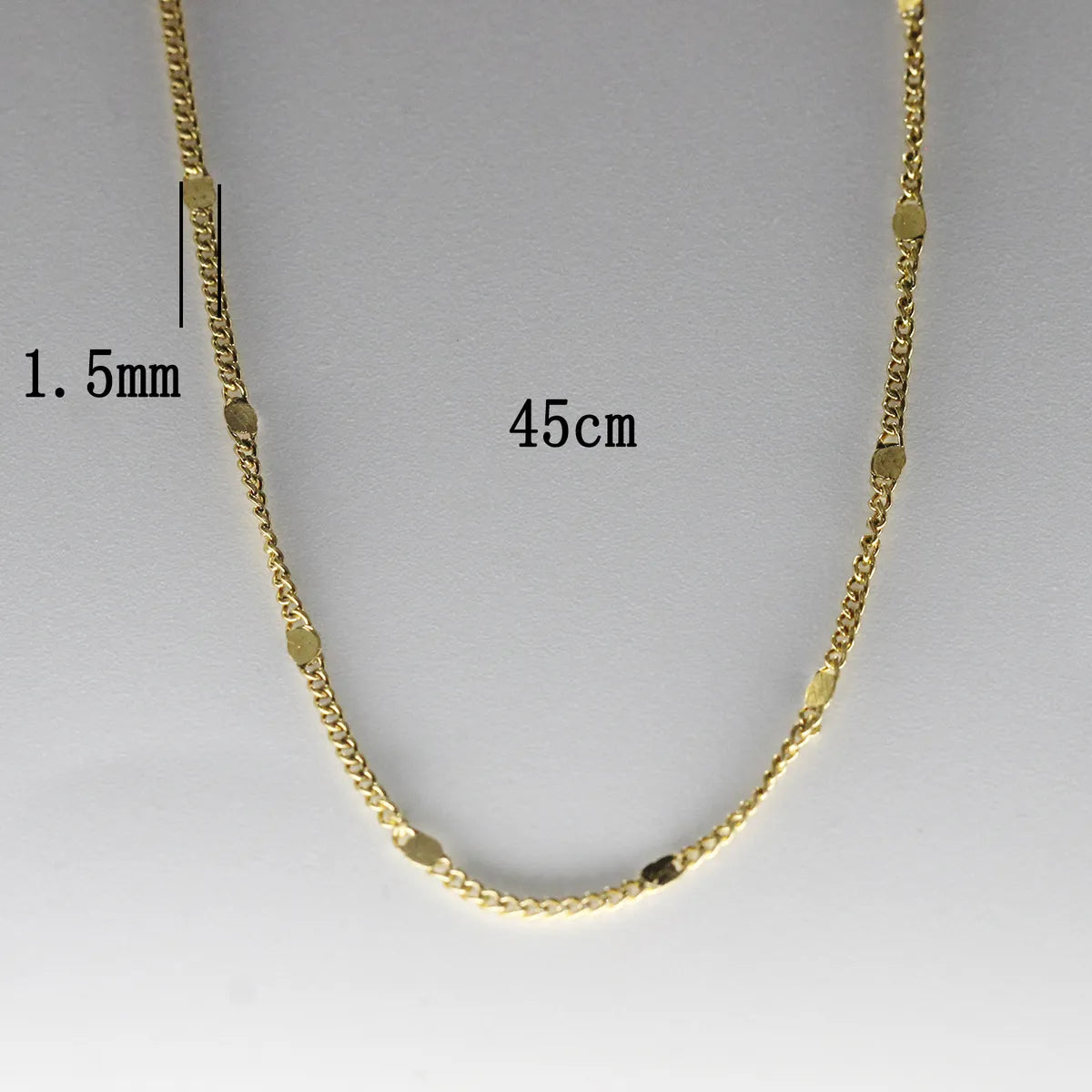 304 Stainless Steel Gold Plated Basic Modern Style Classic Style Solid Color Necklace