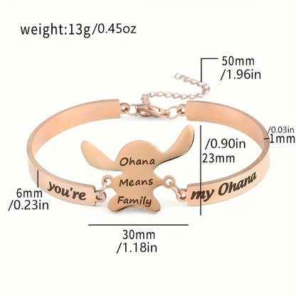 Cartoon Style Hip-Hop Letter 304 Stainless Steel Gold Plated Silver Plated Bracelets In Bulk