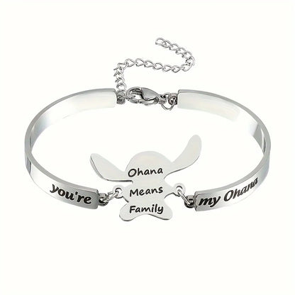 Cartoon Style Hip-Hop Letter 304 Stainless Steel Gold Plated Silver Plated Bracelets In Bulk