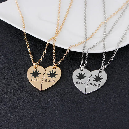 French Style Commute Letter Heart Shape Gold Plated Silver Plated Alloy Wholesale Pendant Necklace