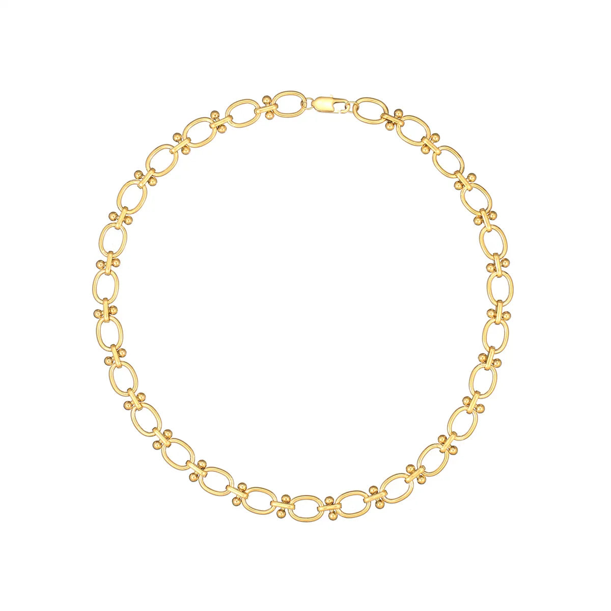 Wholesale Jewelry Simple Style Classic Style Streetwear Solid Color 304 Stainless Steel Gold Plated Bracelets Necklace