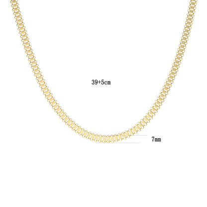 304 Stainless Steel Gold Plated Simple Style Solid Color Bracelets Necklace