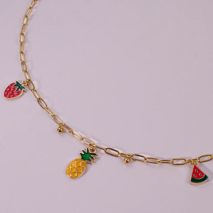 304 Stainless Steel Gold Plated Sweet Plating Fruit Choker