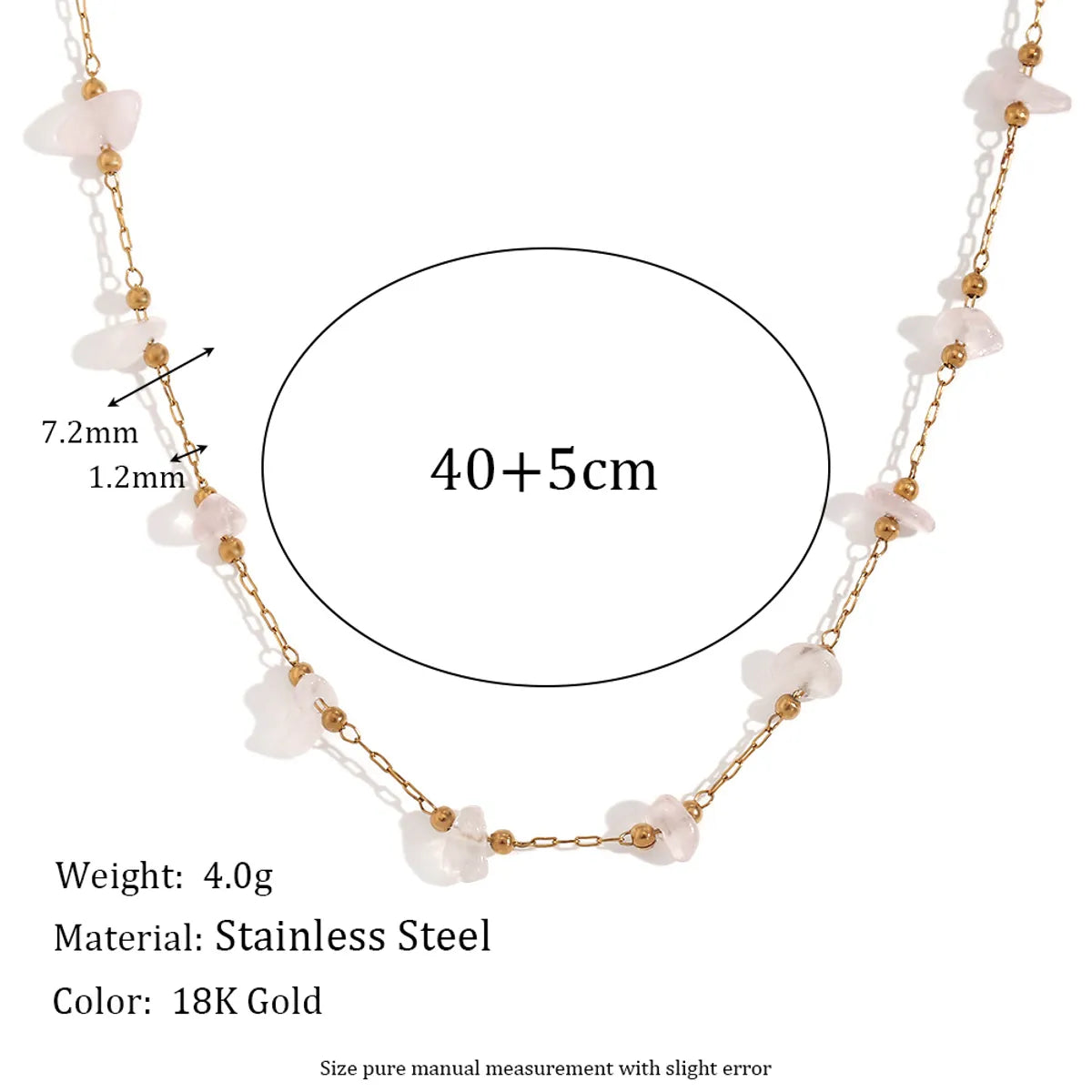 304 Stainless Steel Gravel 18K Gold Plated Simple Style Classic Style Plating Irregular Bracelets Necklace