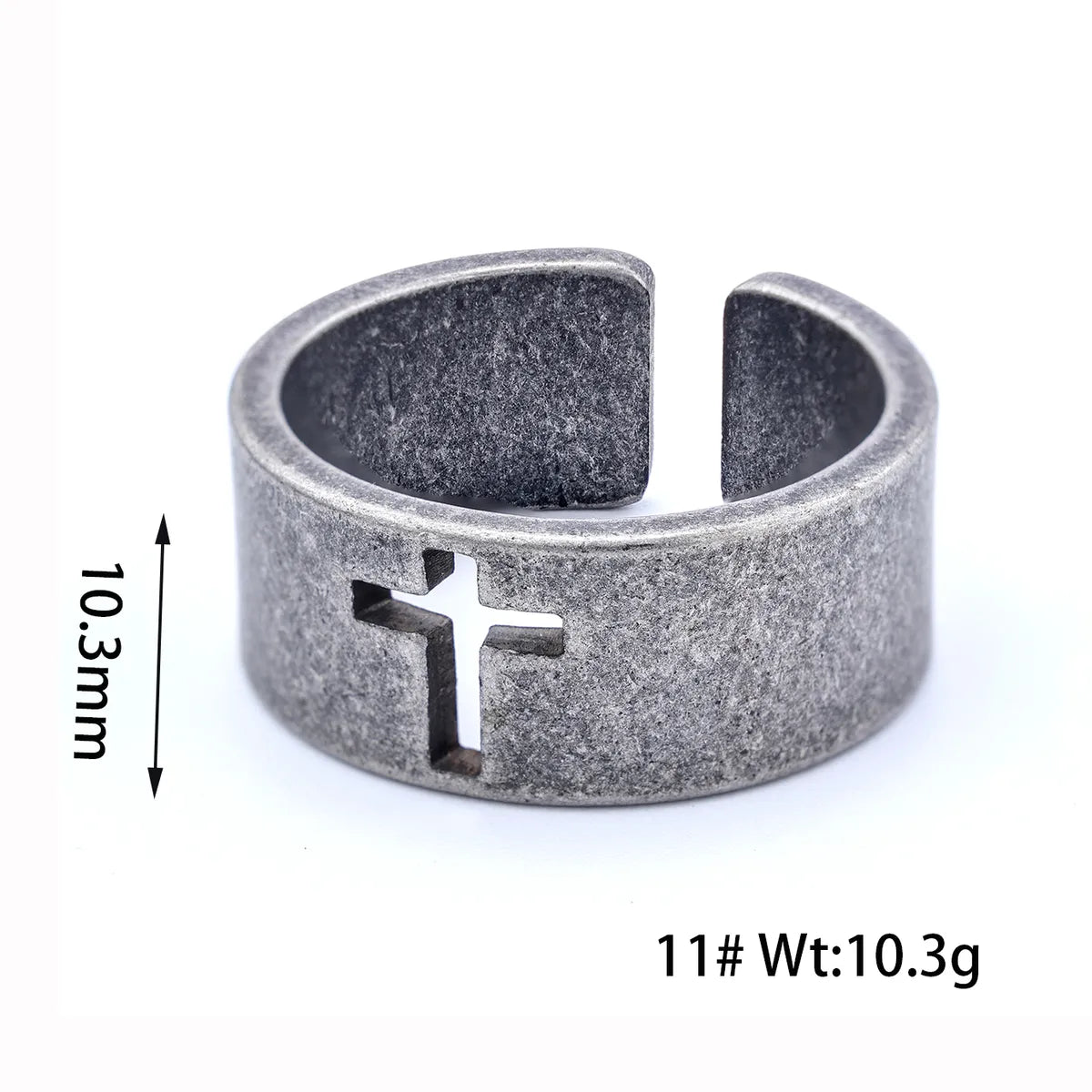 304 Stainless Steel Hip-Hop Streetwear Solid Color Rings