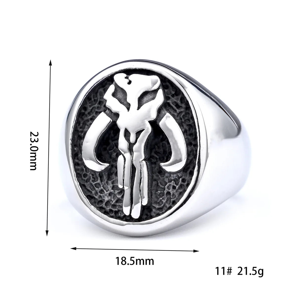 Hip-Hop Streetwear Solid Color 316 Stainless Steel  18K Gold Plated Men'S Rings