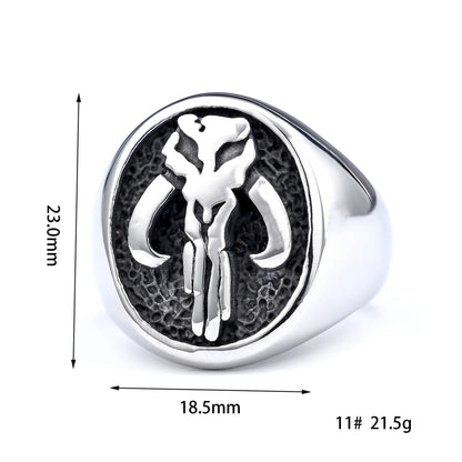 Hip-Hop Streetwear Solid Color 316 Stainless Steel  18K Gold Plated Men'S Rings