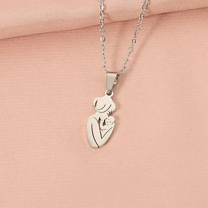 304 Stainless Steel Human Pendant Necklace