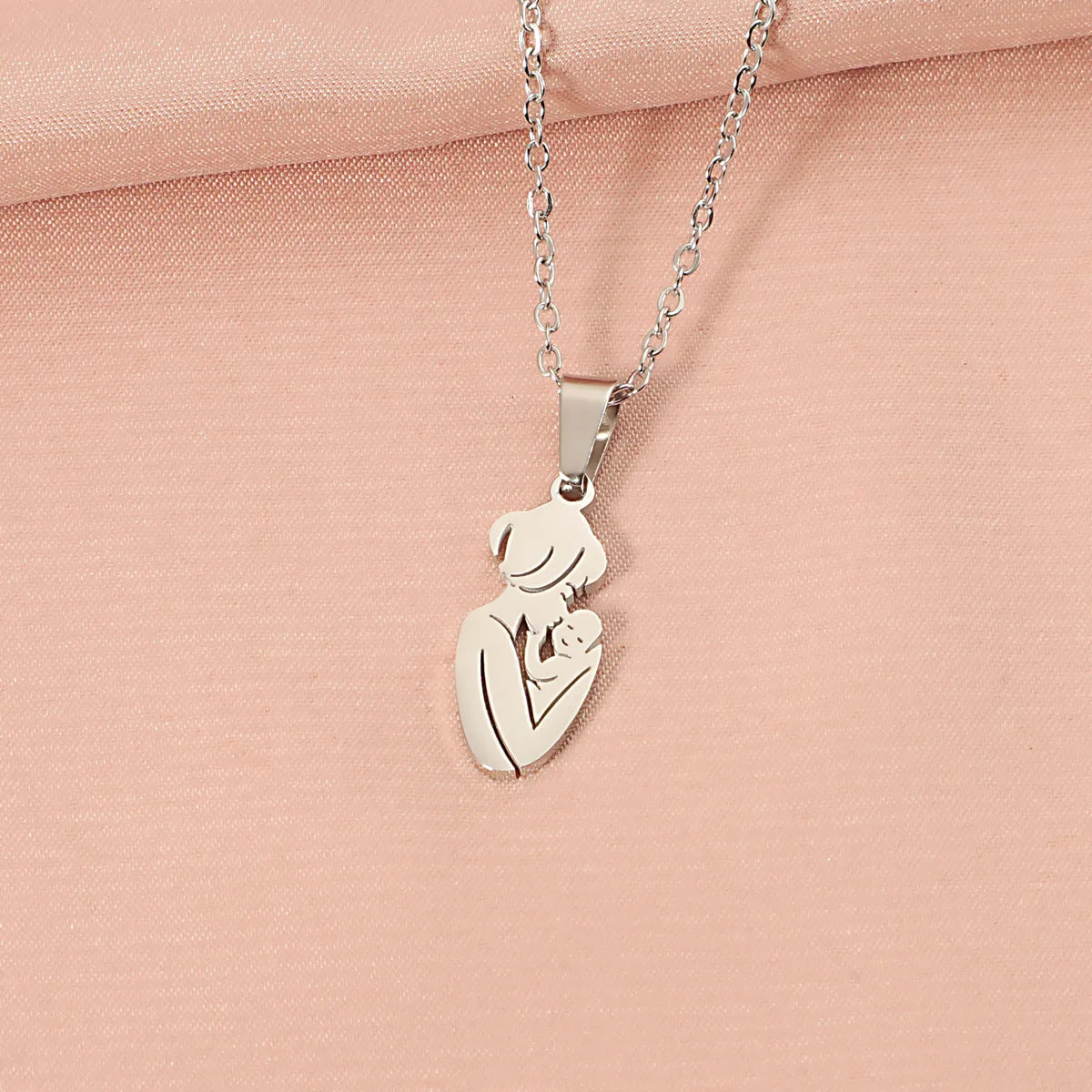 304 Stainless Steel Human Pendant Necklace