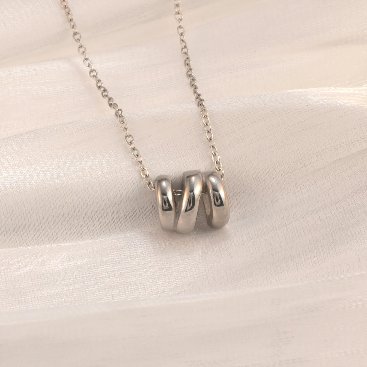 304 Stainless Steel IG Style Simple Style Plating Geometric Pendant Necklace