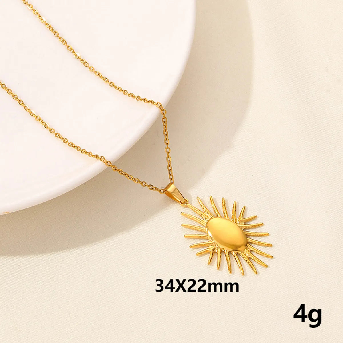 304 Stainless Steel IG Style Simple Style Plating Star Moon Pendant Necklace