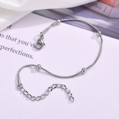 304 Stainless Steel IG Style Sweet Cool Style Solid Color Bracelets Necklace