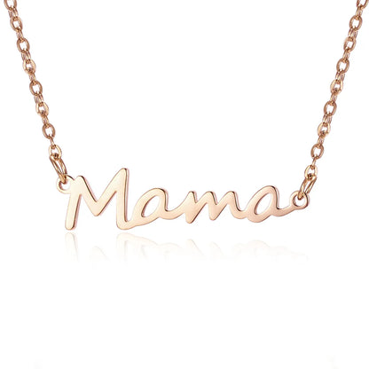 304 Stainless Steel Iron Rose Gold Plated White Gold Plated Gold Plated MAMA Simple Style Polishing Letter Necklace