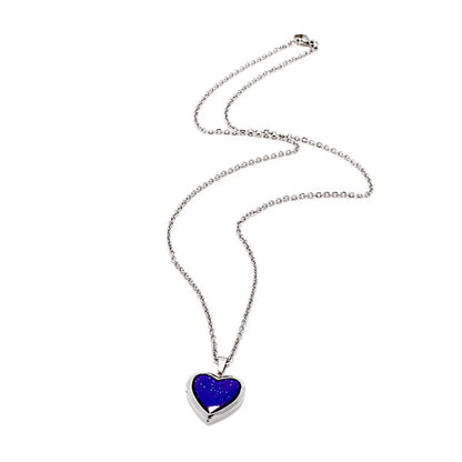 304 Stainless Steel Lady Sweet Enamel Heart Shape Pendant Necklace