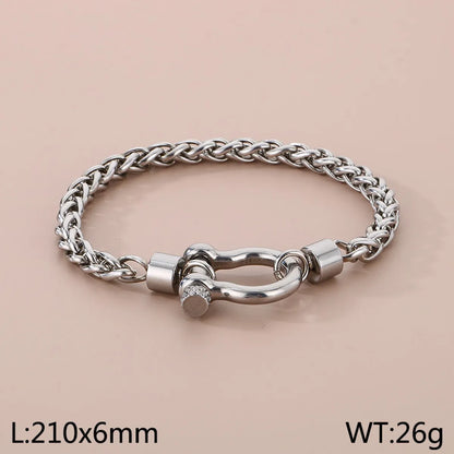 304 Stainless Steel Modern Style Simple Style Classic Style Geometric Bracelets Necklace