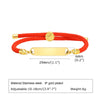 304 Stainless Steel Nylon Copper 18K Gold Plated Inlay Letter Zircon Bracelets