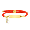 304 Stainless Steel Nylon Copper 18K Gold Plated Inlay Letter Zircon Bracelets