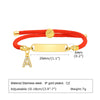 304 Stainless Steel Nylon Copper 18K Gold Plated Inlay Letter Zircon Bracelets