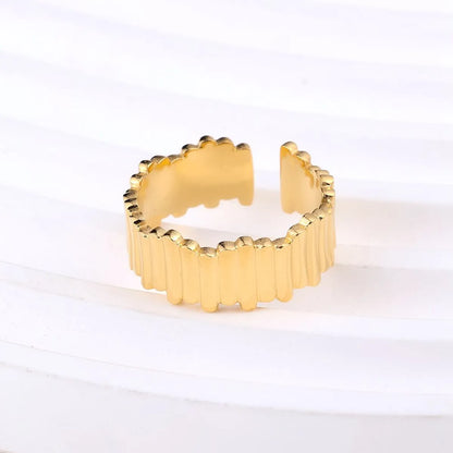 304 Stainless Steel Princess Simple Style Solid Color Rings