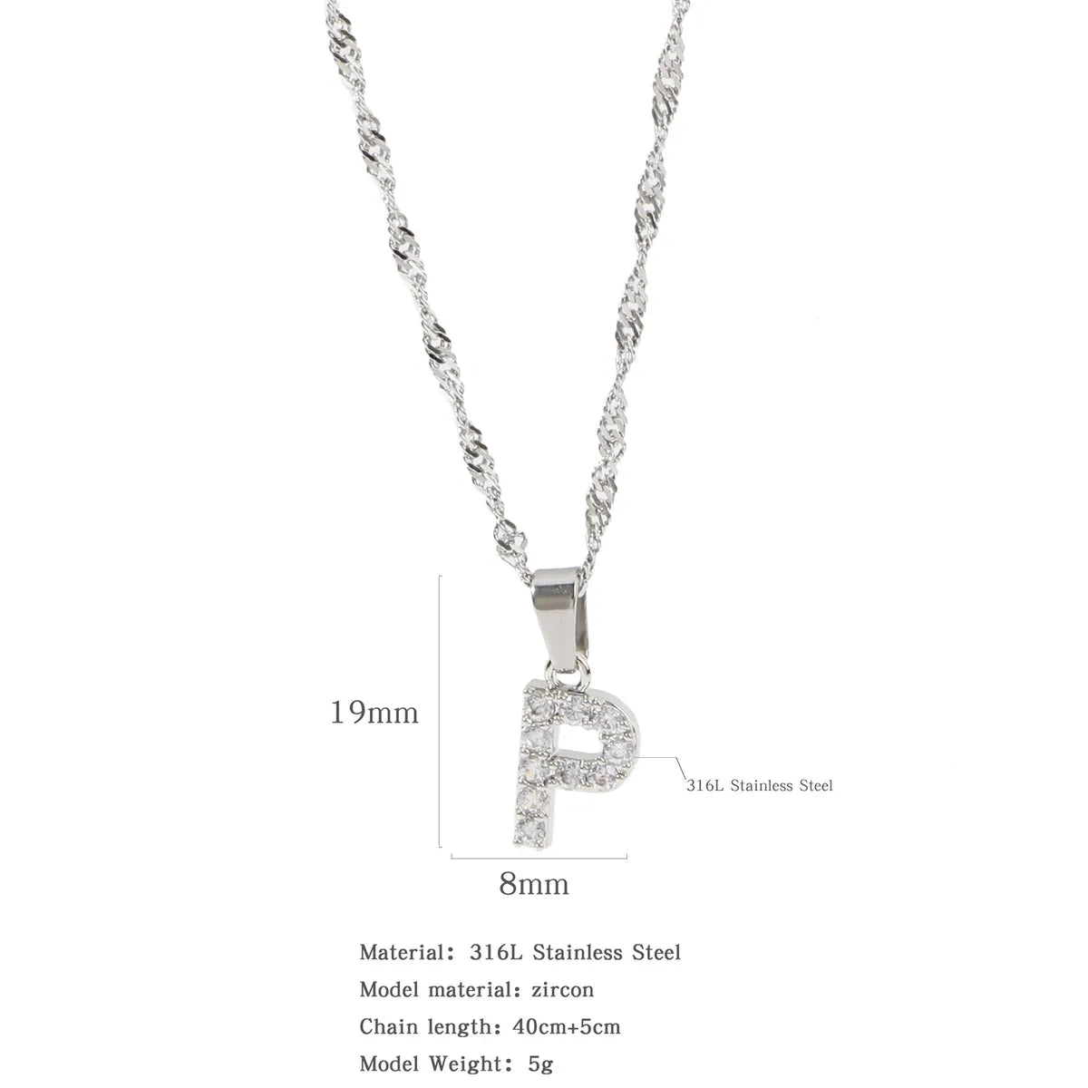 304 Stainless Steel Simple Style Classic Style Inlay Constellation Zircon Pendant Necklace