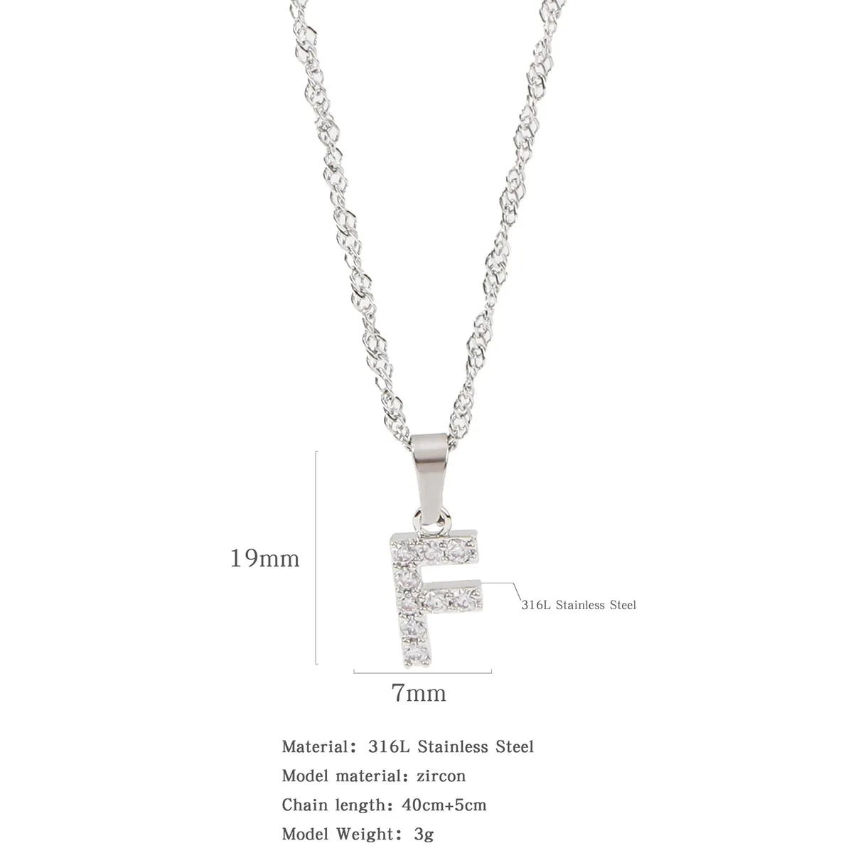 304 Stainless Steel Simple Style Classic Style Inlay Constellation Zircon Pendant Necklace