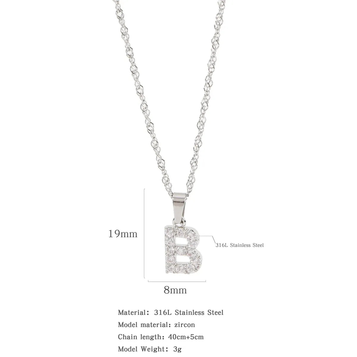 304 Stainless Steel Simple Style Classic Style Inlay Constellation Zircon Pendant Necklace