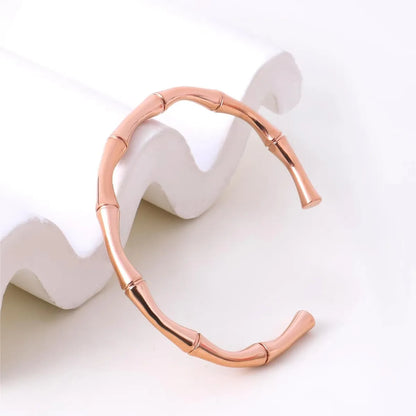 Simple Style Classic Style Solid Color 304 Stainless Steel 18K Gold Plated Bangle In Bulk