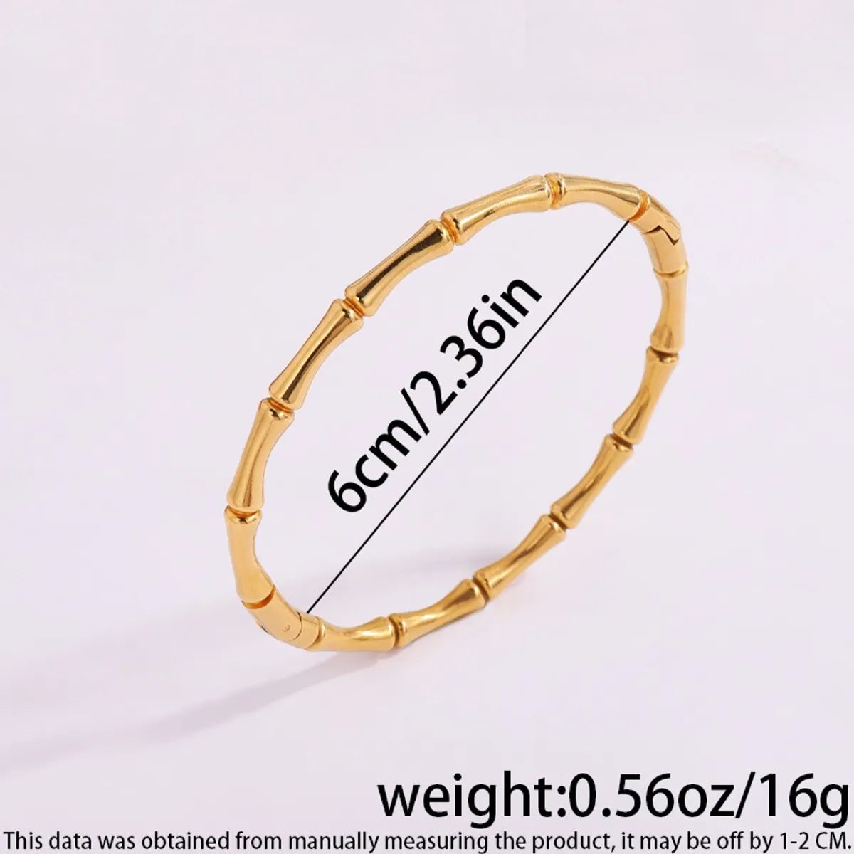 Simple Style Classic Style Solid Color 304 Stainless Steel 18K Gold Plated Bangle In Bulk