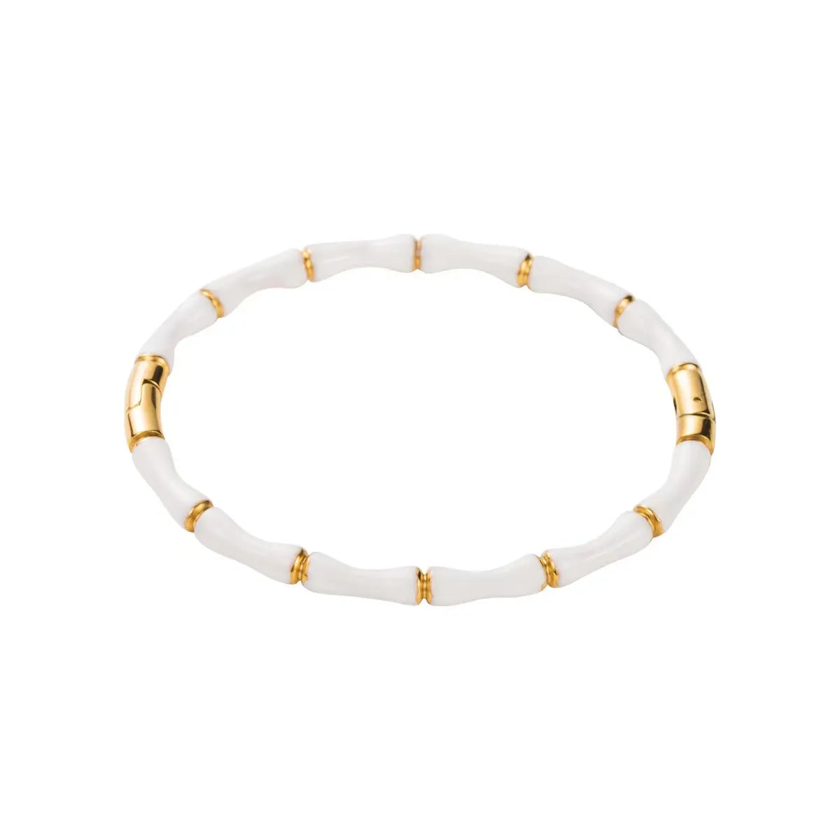 Simple Style Classic Style Solid Color 304 Stainless Steel 18K Gold Plated Bangle In Bulk