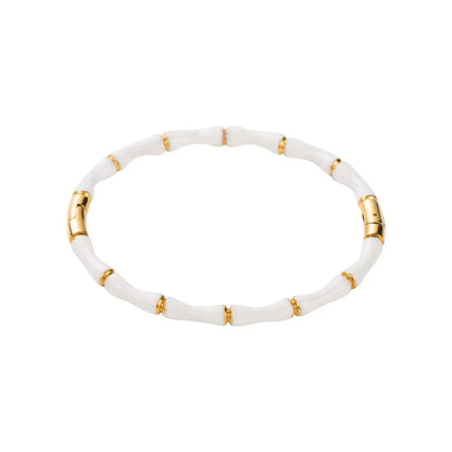 Simple Style Classic Style Solid Color 304 Stainless Steel 18K Gold Plated Bangle In Bulk