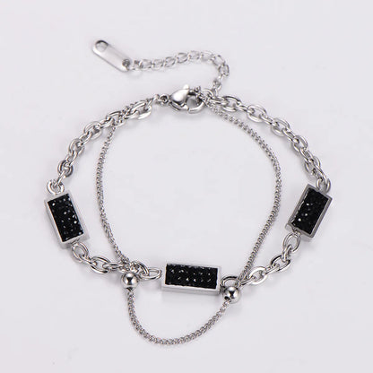 304 Stainless Steel Simple Style Classic Style Solid Color Bracelets