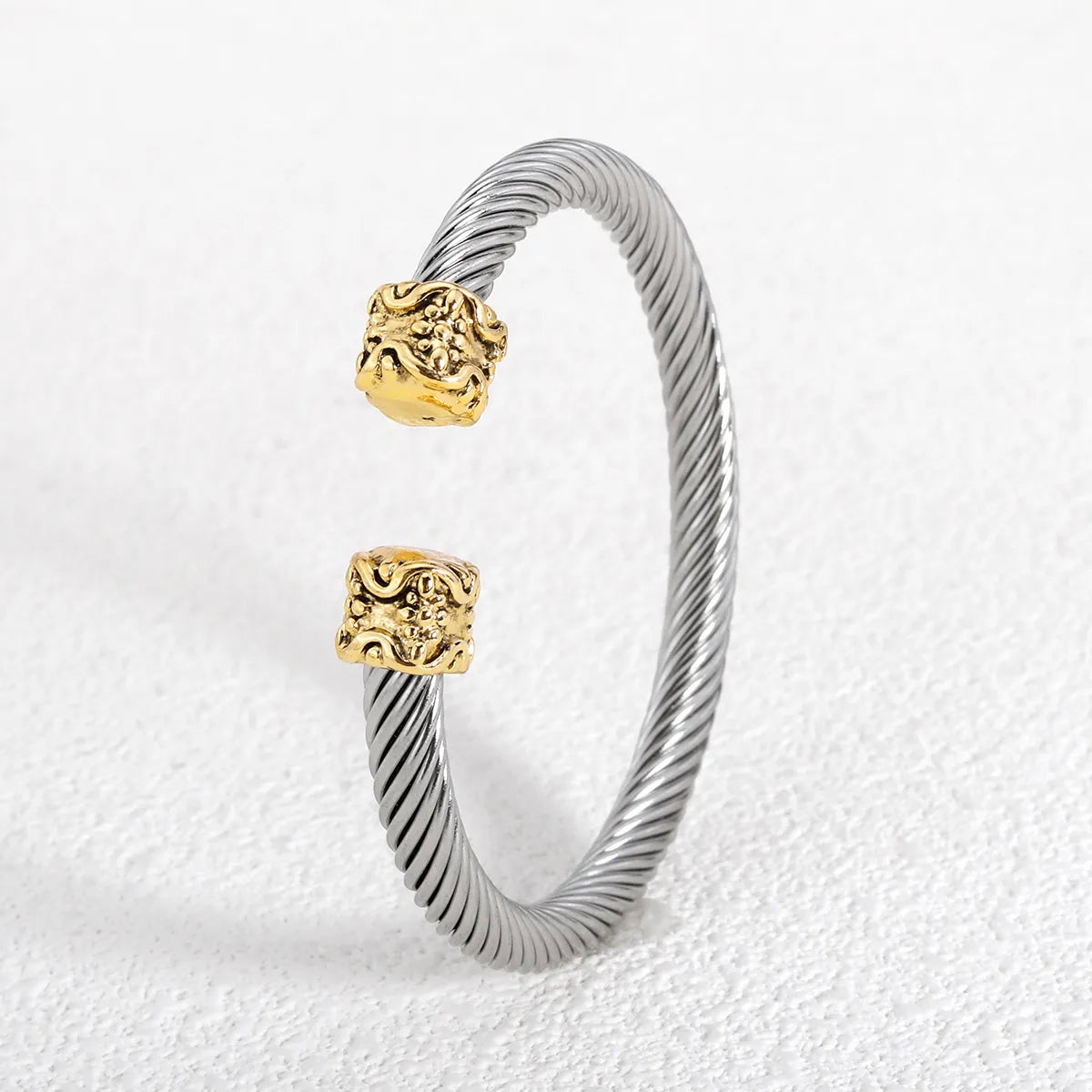 Simple Style Geometric Alloy 304 Stainless Steel Wholesale Bangle