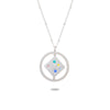 Wholesale Jewelry Simple Style Geometric 304 Stainless Steel Zircon Plating Pendant Necklace