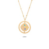 Wholesale Jewelry Simple Style Geometric 304 Stainless Steel Zircon Plating Pendant Necklace