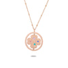 Wholesale Jewelry Simple Style Geometric 304 Stainless Steel Zircon Plating Pendant Necklace