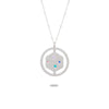 Wholesale Jewelry Simple Style Geometric 304 Stainless Steel Zircon Plating Pendant Necklace