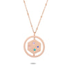 Wholesale Jewelry Simple Style Geometric 304 Stainless Steel Zircon Plating Pendant Necklace