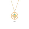 Wholesale Jewelry Simple Style Geometric 304 Stainless Steel Zircon Plating Pendant Necklace