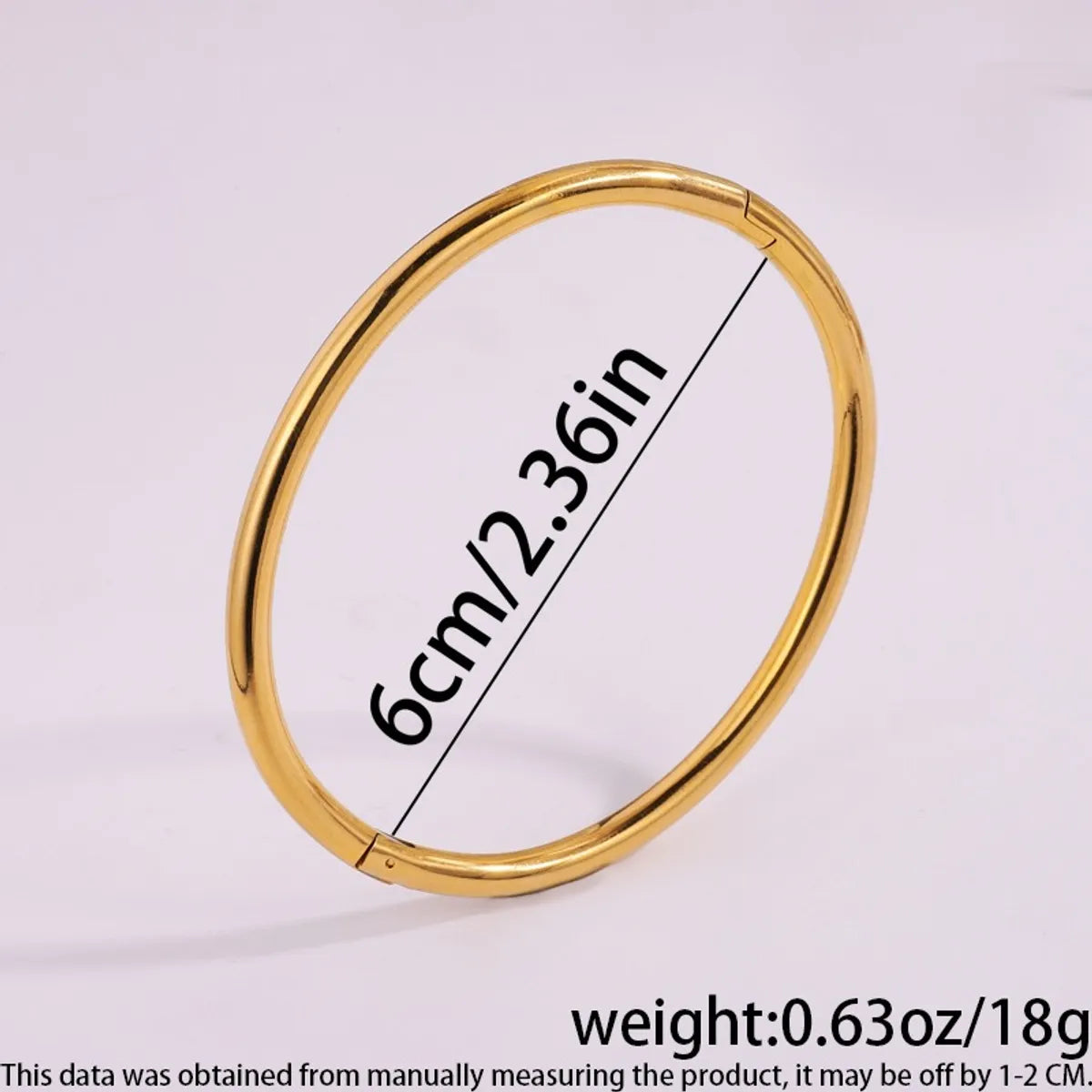 304 Stainless Steel Simple Style Round Bangle