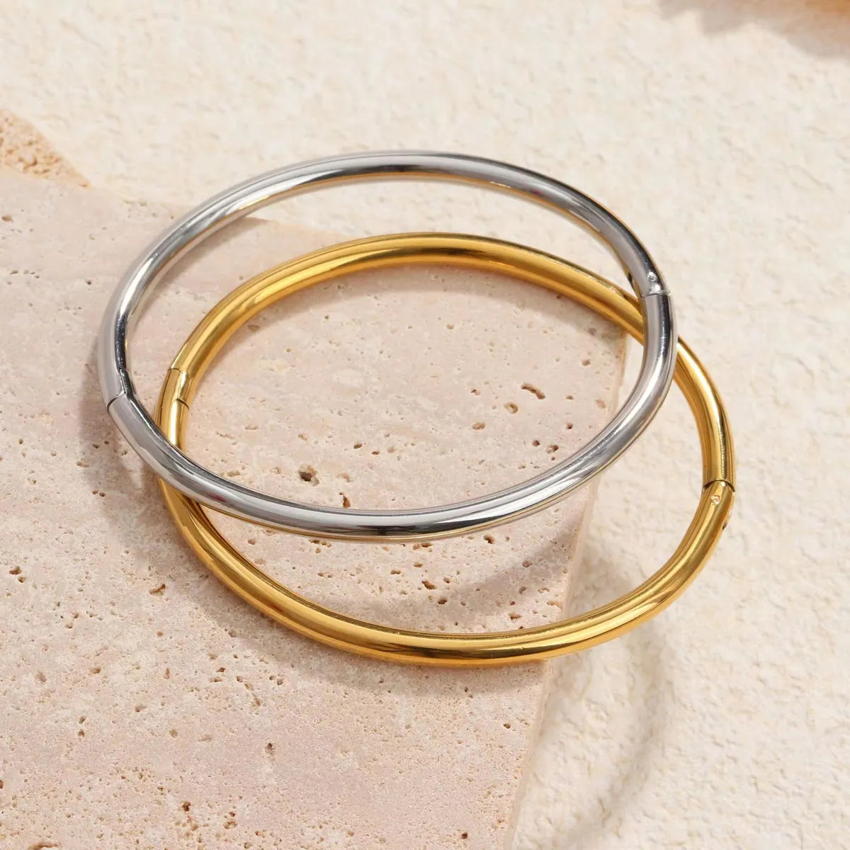 304 Stainless Steel Simple Style Round Bangle