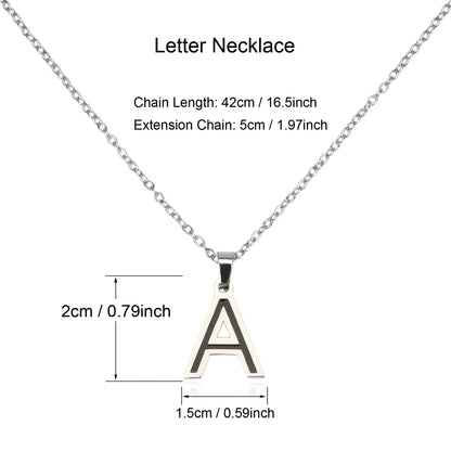 304 Stainless Steel Sweet Polishing Letter Pendant Necklace