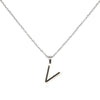 304 Stainless Steel Sweet Polishing Letter Pendant Necklace